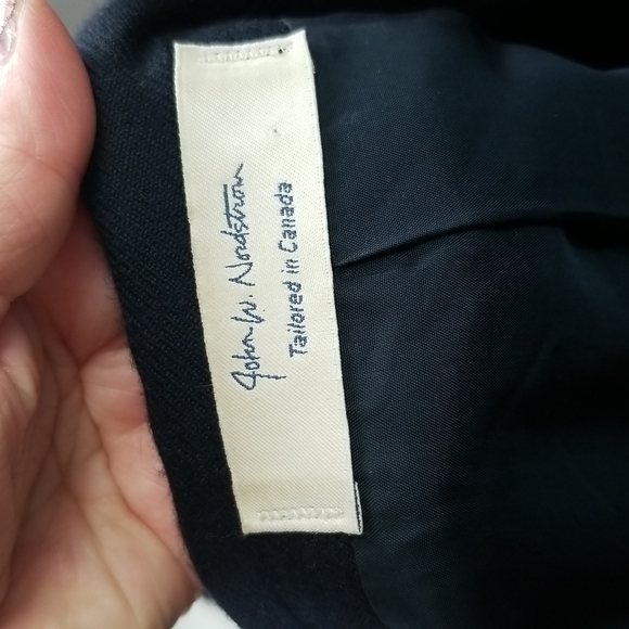 JOHN W. Nordstrom 44R Sport Coat Loro Pianna Italy 100% Cashmere Navy Two Button - Picture 14 of 17